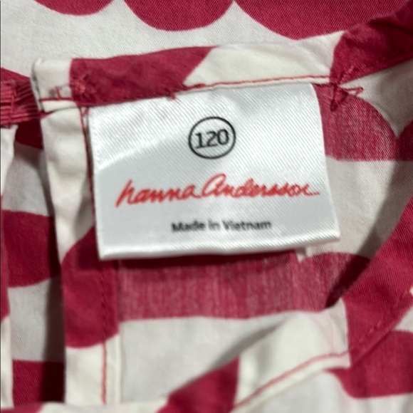 Hanna Andersson Wanna Play Tunic Dress size 120 size 6/7 pink white - Picture 6 of 14
